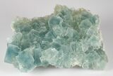 Stormy-Day Blue, Cubic Fluorite Crystal Cluster - Sicily, Italy #183785-2